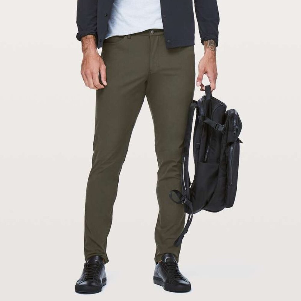 Lululemon Men's ABC Slim *Warpstreme 34" - Dark Green